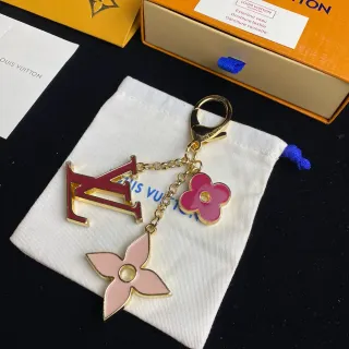 Louis Vuitton Red Pink Enamel-Coated Metal Multi-Charm Phone Case