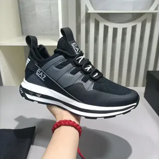 Emporio Armani EA7 Black and Gray Mesh Lifestyle Sneaker