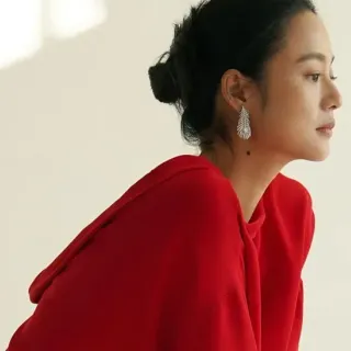 Red Hooded Relaxed-Fit Hoodie